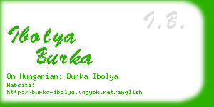 ibolya burka business card